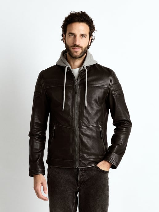 Mustang Lederjacke mit Kapuze 31020140 - Image 4