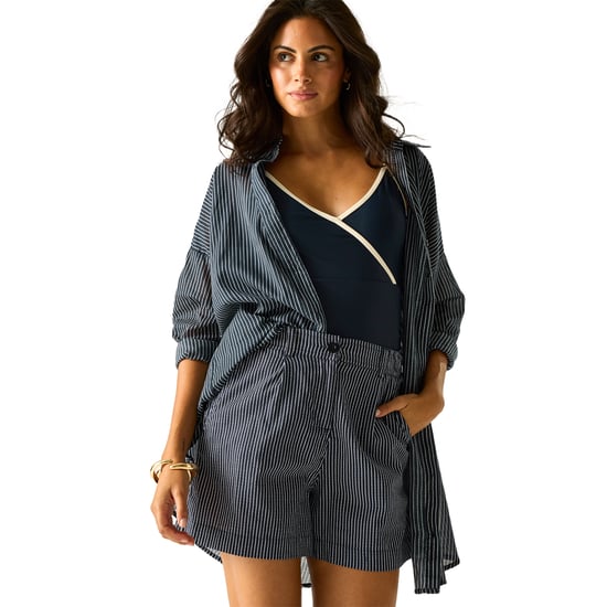 Regatta Dames Sabelle Verticale Streep Casual Korte Broek (Marineblauw/Wit) - Image 4