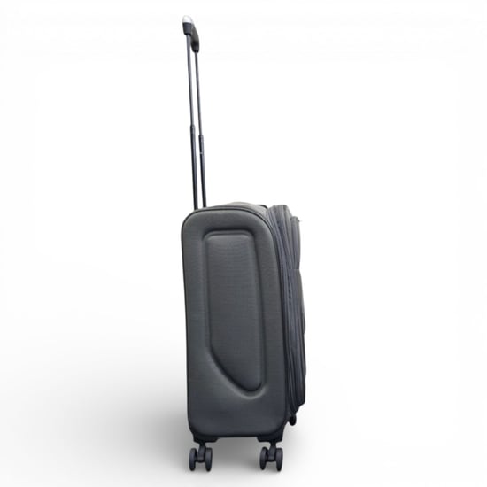 Soft Shell Lightweight Grey Nylon 4 Wheel Travel Case Holiday Cabin Suitcase - Image 5