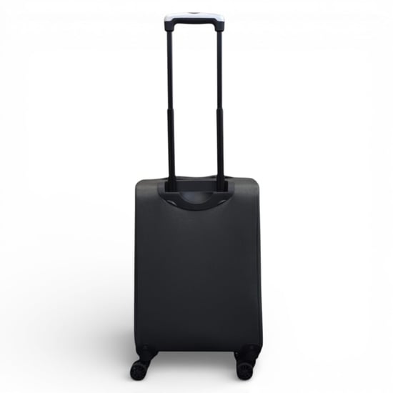 Soft Shell Lightweight Grey Nylon 4 Wheel Travel Case Holiday Cabin Suitcase - Image 6