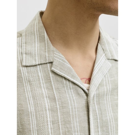 Jack & Jones Jprblusummer lin. blen dobby ss shirt sn dessin - Image 2