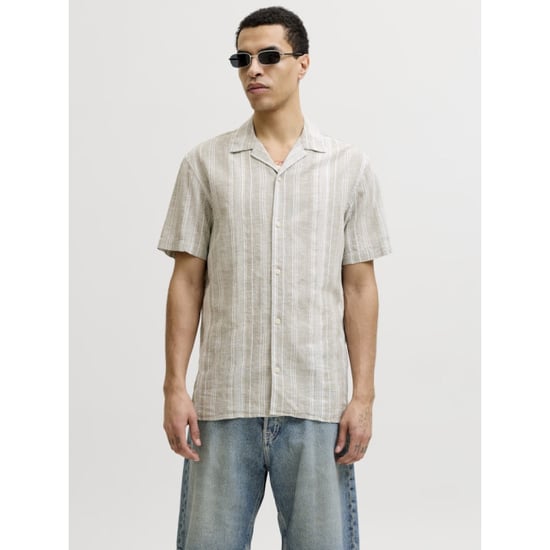 Jack & Jones Jprblusummer lin. blen dobby ss shirt sn dessin - Image 3
