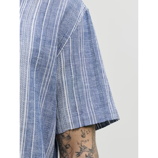 Jack & Jones Jprblusummer lin. blen dobby ss shirt sn dessin - Image 3