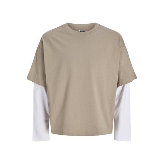 Jack & Jones Jcobiarritz doublelayer tee ls zand - Image 1