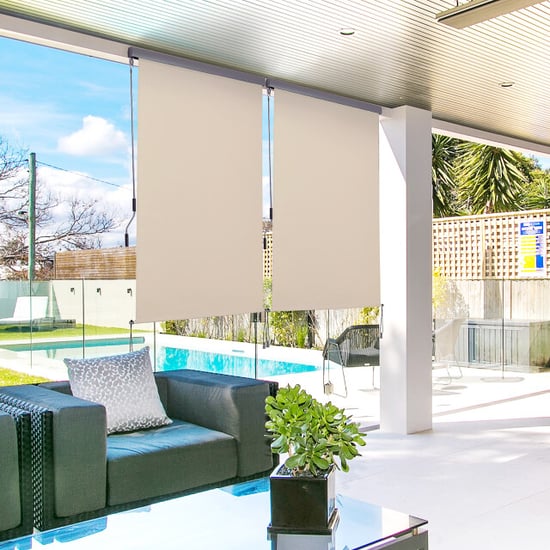 4goodz Outsunny verticale zonwering verticale luifel 120x200 cm creme - Image 3