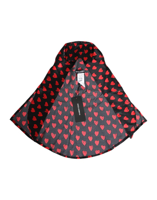 Printed Heart Silk Scarf - Image 1