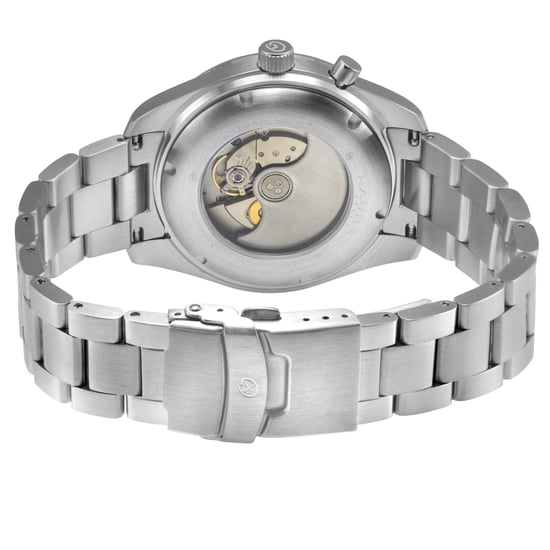 Haurex Italy Missione 316L Stainless Steel Case, Black Bezel, White Dial, Stainless steel Bracelet Watch - Image 2
