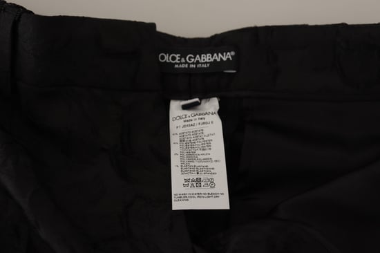Dolce Gabbana Bloemige Culottes Zwart Kanten Rand - Image 4