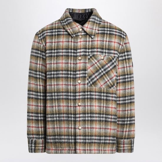 Beige Rutig Ullskjortjacka - Image 1