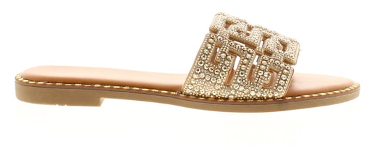 Womens Flat Sandals Cena Slip On gold - Image 2