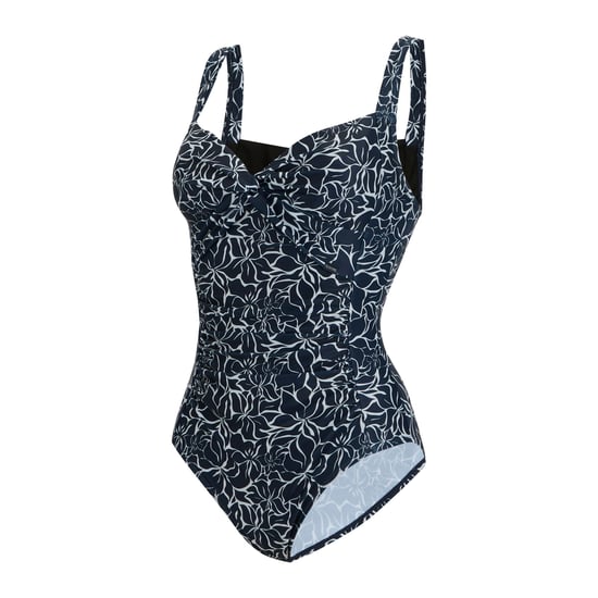Regatta Dames Sakari Buikcontour Bloemen Einteilig Badpak (Marineblauw) - Image 3