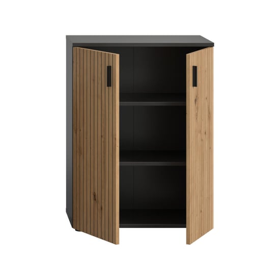 Furnilux Moderne badkast basalt en eik compacte opbergoplossing voor jouw badkamer - Image 4