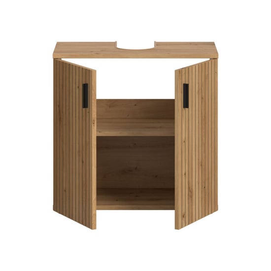 Furnilux Wastafelkast in artisan oak stijlvolle badkamer opbergkast met 2 deuren - Image 3