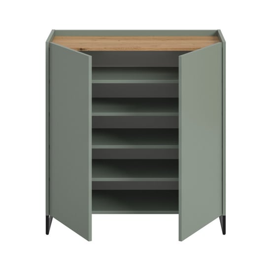 Furnilux Schoenenkast salie en opbergoplossing voor 18 paar schoenen fsc® hout - Image 3