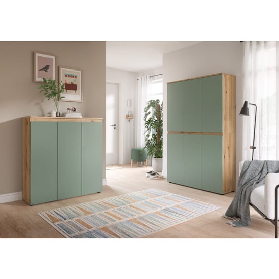 Furnilux Universele kast in rookgroen en 22 schappen en kleiderstang 175x175x37 - Image 6