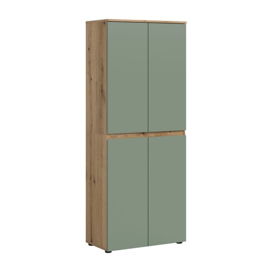 Furnilux Trendy universele kast in smoke en eik 7 planken en kleiderstang - Image 1