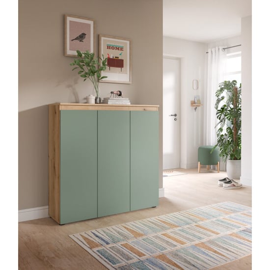 Furnilux Universele kast smoke met eiken accenten compacte opbergoplossing op - Image 3