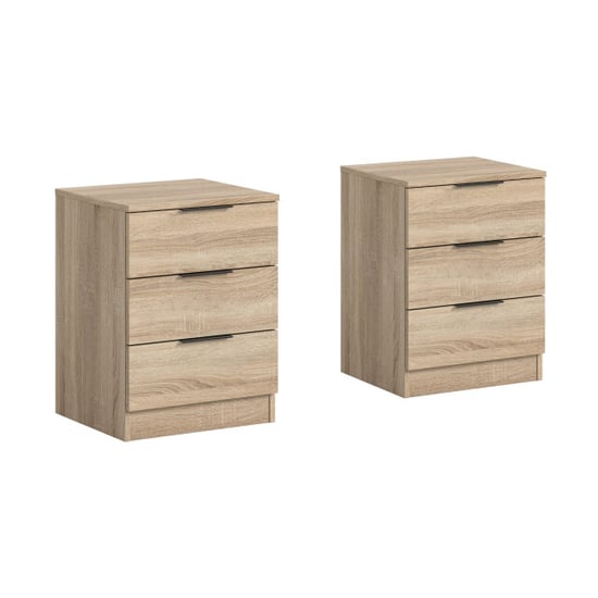 Furnilux Nachtkasten set van 2 ruime ladekasten met volledige uitschuifsystemen - Image 1