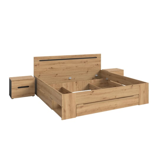 Furnilux Slaapkamer-set met groot bed 180x200 cm en 2 nachtkasten modern en duurzaam - Image 1
