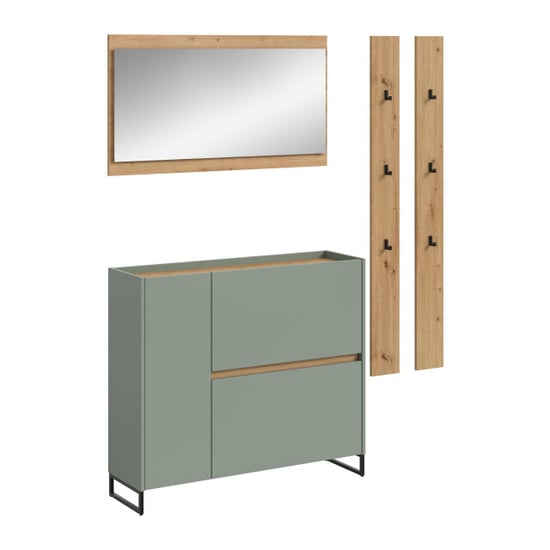 Furnilux Modulaire garderobecombinatie 4-delige set met spiegel en opbergkast - Image 1