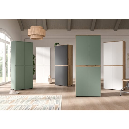 Furnilux Universele kast in trendy smoke met eiken accenten 105x175x37 cm - Image 4