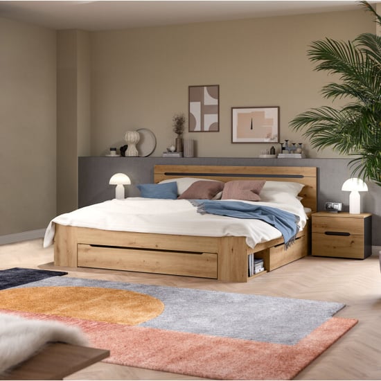 Furnilux Slaapkamer-set met groot bed 180x200 cm en 2 nachtkasten modern en duurzaam - Image 2
