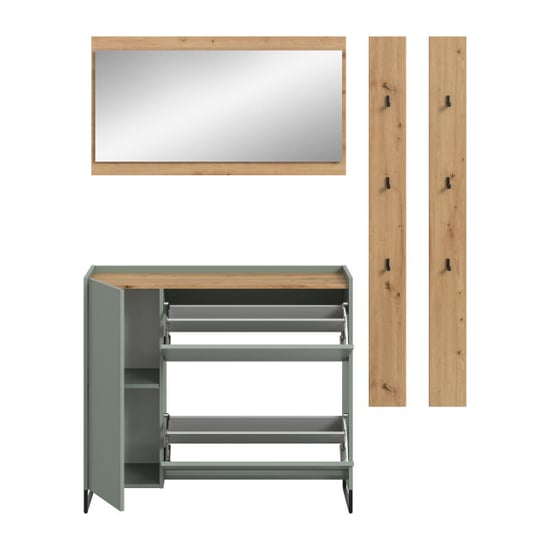 Furnilux Modulaire garderobecombinatie 4-delige set met spiegel en opbergkast - Image 2