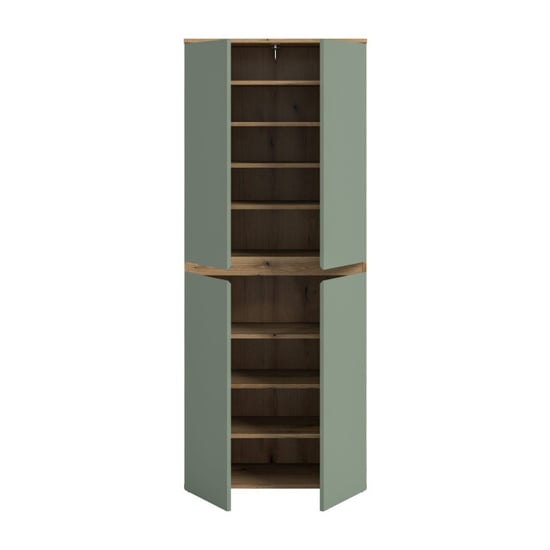 Furnilux Trendy universele kast in smoke en eik 7 planken en kleiderstang - Image 6