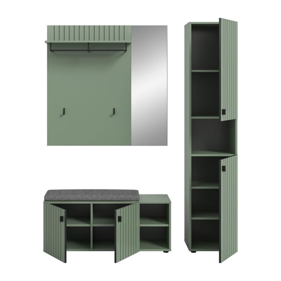 Furnilux Garderobecombinatie met opbergkast en zitkussen modulaire inrichting op wielen - Image 3