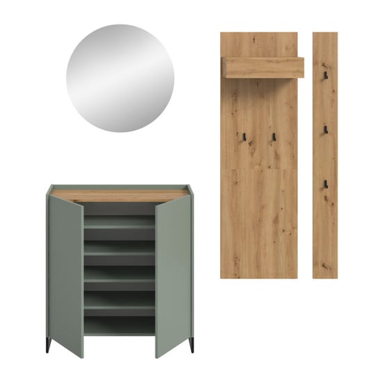 Furnilux Modulaire garderobecombinatie 4-delige set met spiegel en schoenenkast op - Image 2