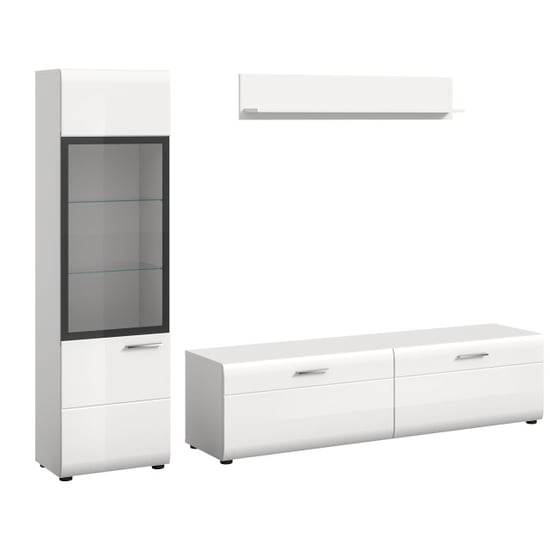 Furnilux Moderne 3-delige woonkast vitrine-kast en wandkast compact design - Image 1