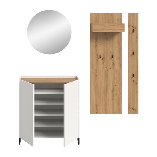 Furnilux Modulaire garderobecombinatie 4-delige set met spiegel en schoenenkast - Image 3