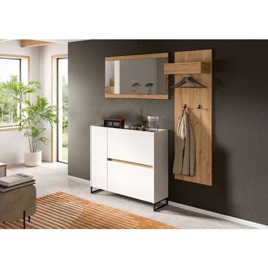 Furnilux Garderobecombinatie met spiegel en schoenenkast ordening in stijl - Image 3