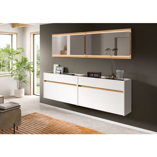 Furnilux Moderne garderobecombinatie met led-verlichting 4-delige set met spiegels en - Image 3