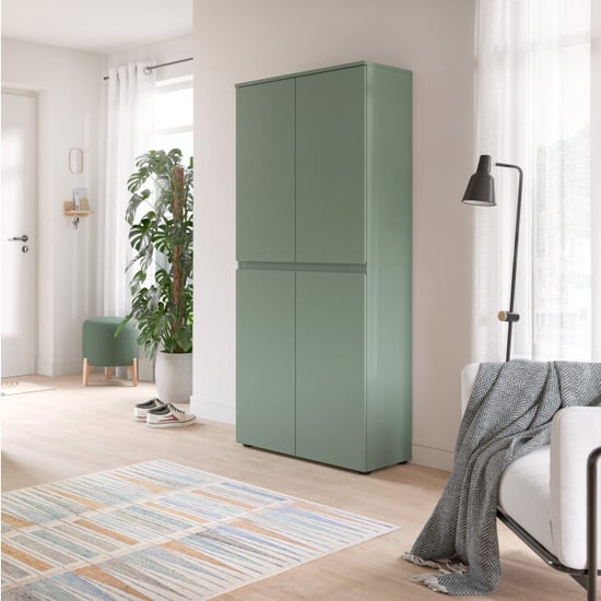 Furnilux Universele kast in rookgroen 7 verstelbare planken en kledingstang 70x175x37 - Image 5