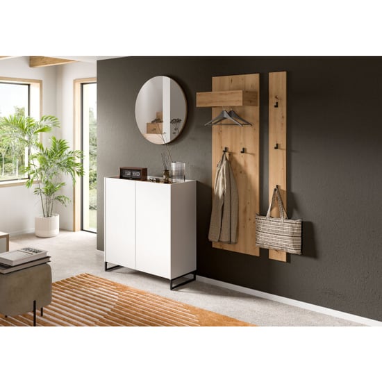 Furnilux Modulaire garderobecombinatie 4-delige set met spiegel en schoenenkast - Image 4