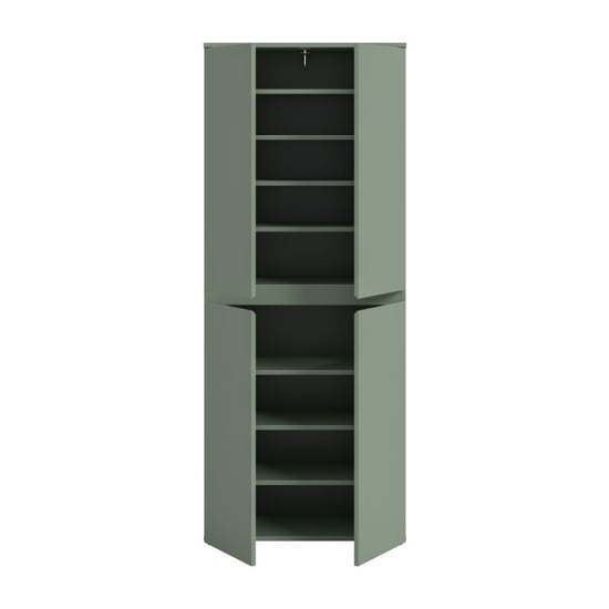 Furnilux Universele kast in rookgroen 7 verstelbare planken en kledingstang 70x175x37 - Image 6
