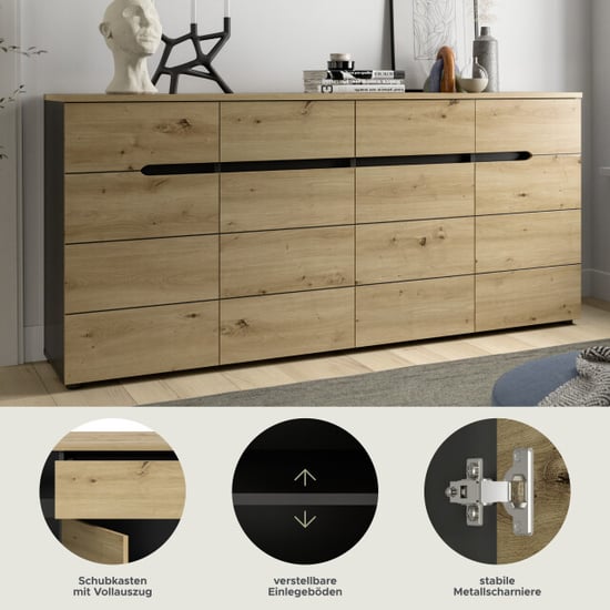 Furnilux Moderne ladekast op wielen stijlvolle opbergoplossing voor hal of garderobe - Image 4