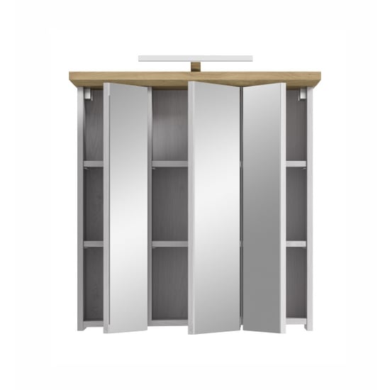 Furnilux Spiegelkast met verlichting moderne badkamer oplossing fsc hout - Image 2