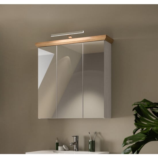 Furnilux Spiegelkast met verlichting moderne badkamer oplossing fsc hout - Image 4