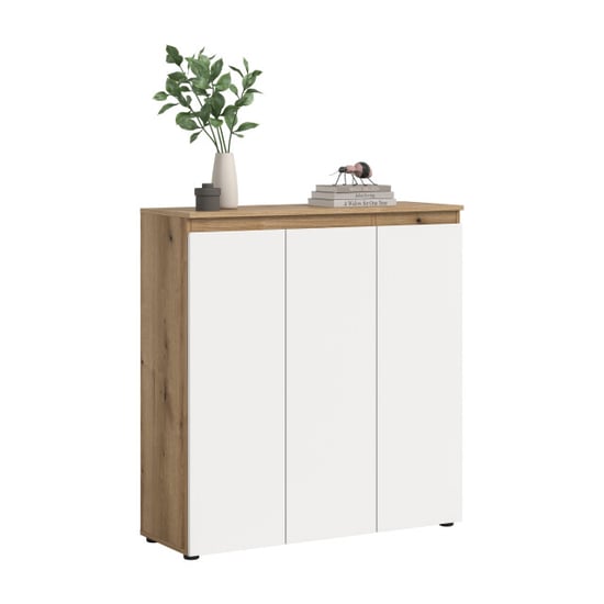 Furnilux Universele kast in en eik 8 verstelbare planken 105x111x37 cm - - Image 1