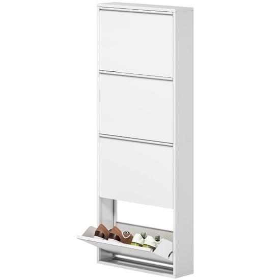4goodz Schoenenkast metaal 4 klepvakken voor 8 paar schoenen - - Image 1
