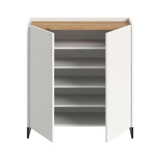 Furnilux Schoenenkast met 5 vakken en 4 planken opbergoplossing voor 18 paar schoenen - - Image 4