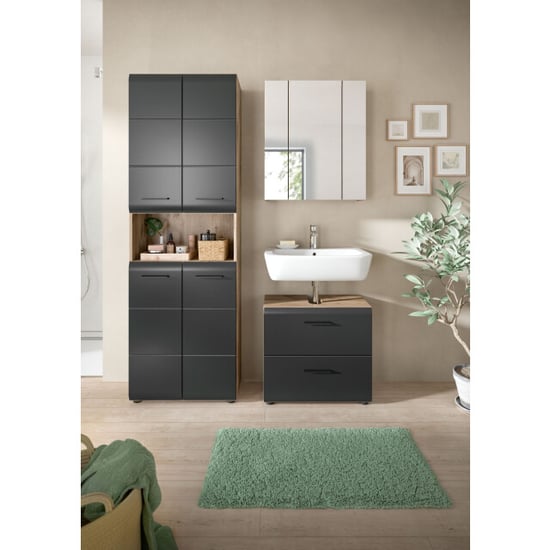 Furnilux Moderne 3-delige badcombinatie in en eiken 135x185 cm stijlvolle - Image 4