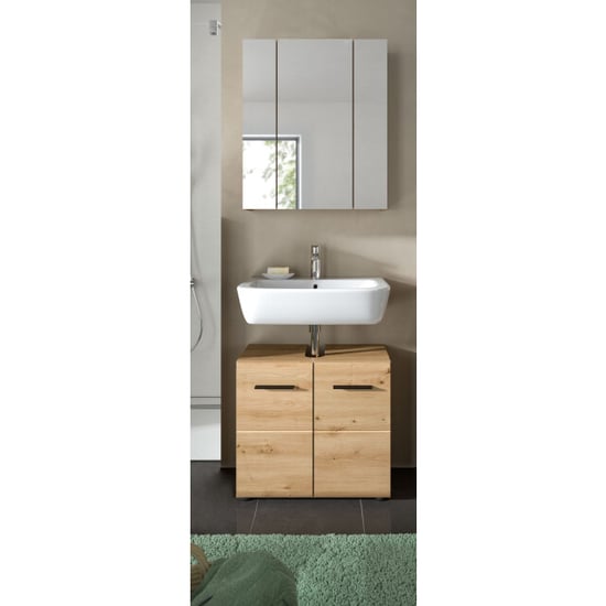 Furnilux Minimalistische 2-delige badcombinatie in en eiken compacte - Image 4