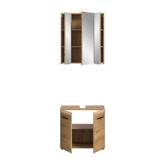 Furnilux Minimalistische 2-delige badcombinatie in en eiken compacte - Image 5