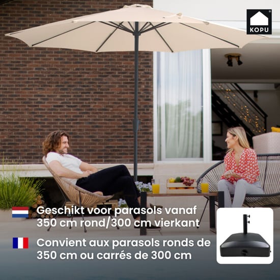 Kopu ® vulbare parasolvoet 70 kg op wielen voor grote parasols - - Image 2
