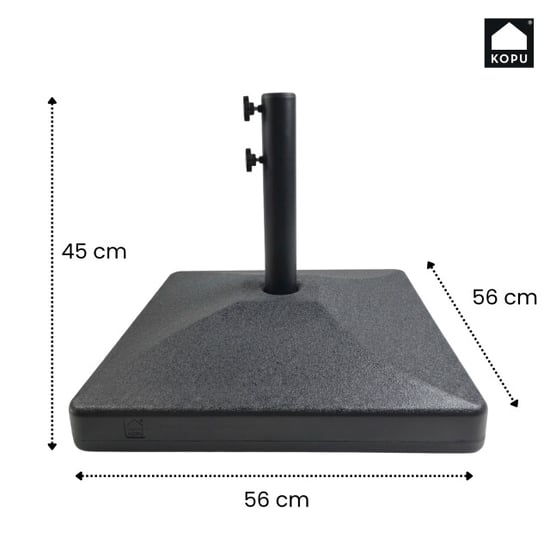 Kopu ® vulbare parasolvoet 40 kg met wielen voor parasols - - Image 3