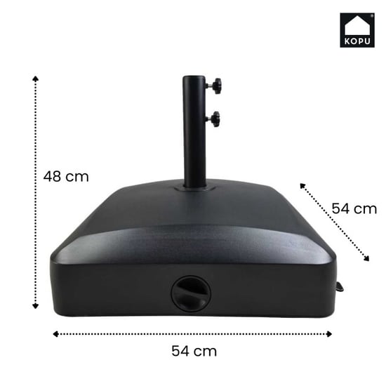 Kopu ® vulbare parasolvoet 70 kg op wielen voor grote parasols - - Image 6