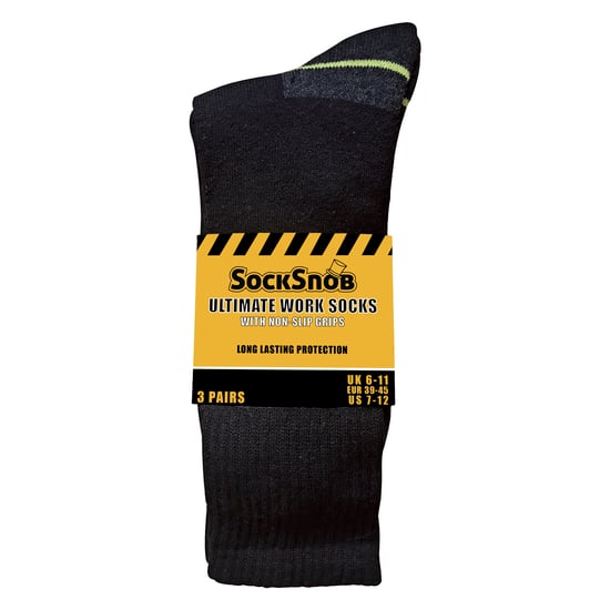 3 Paar Heren Antislip Werk Sokken | Ademend Duurzaam Opstap Sokken met Grip - Image 2